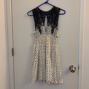 White and blue free people dress